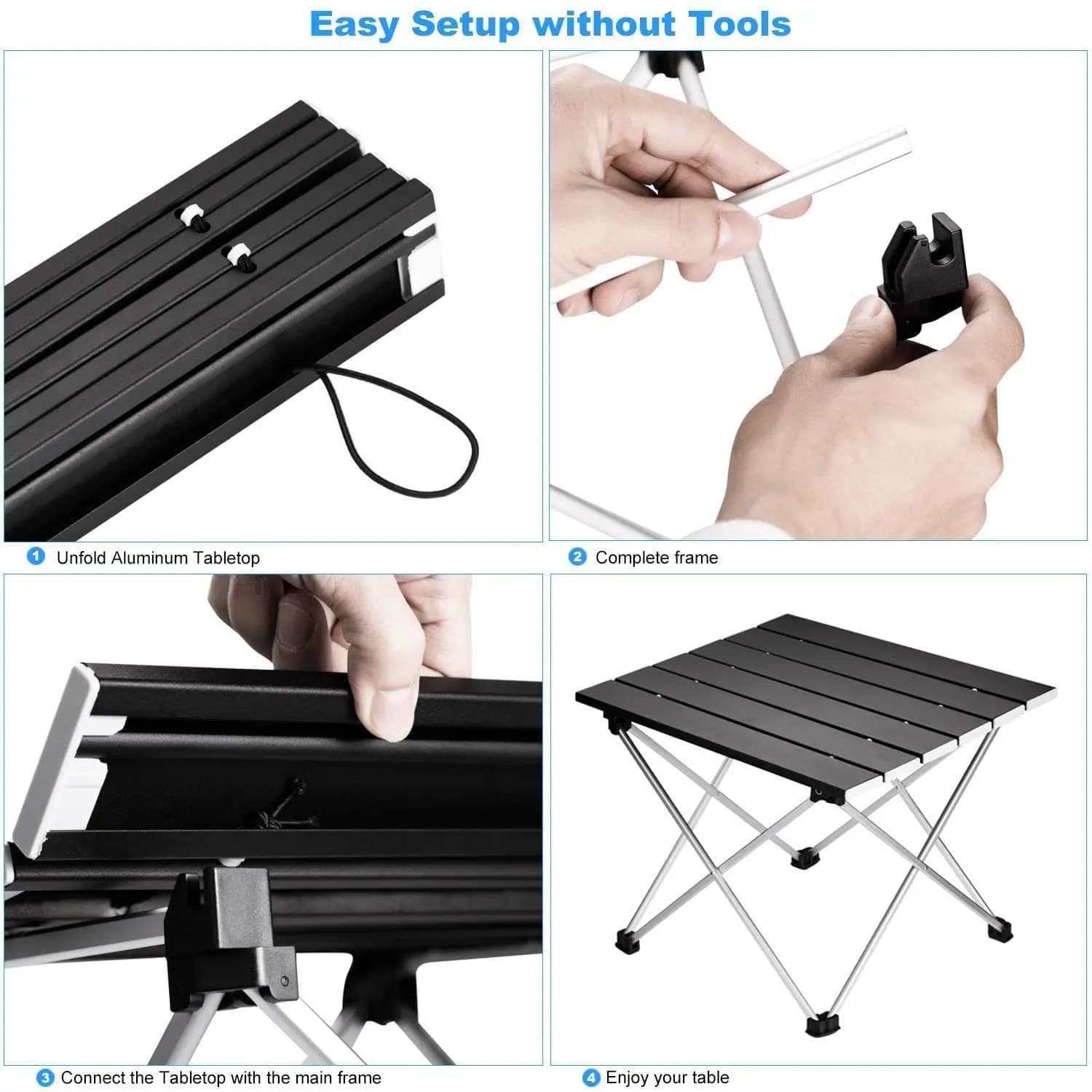 Table de Camping pliante Portable ultralégère, bureau de dîner en plein air, alliage d'aluminium hau