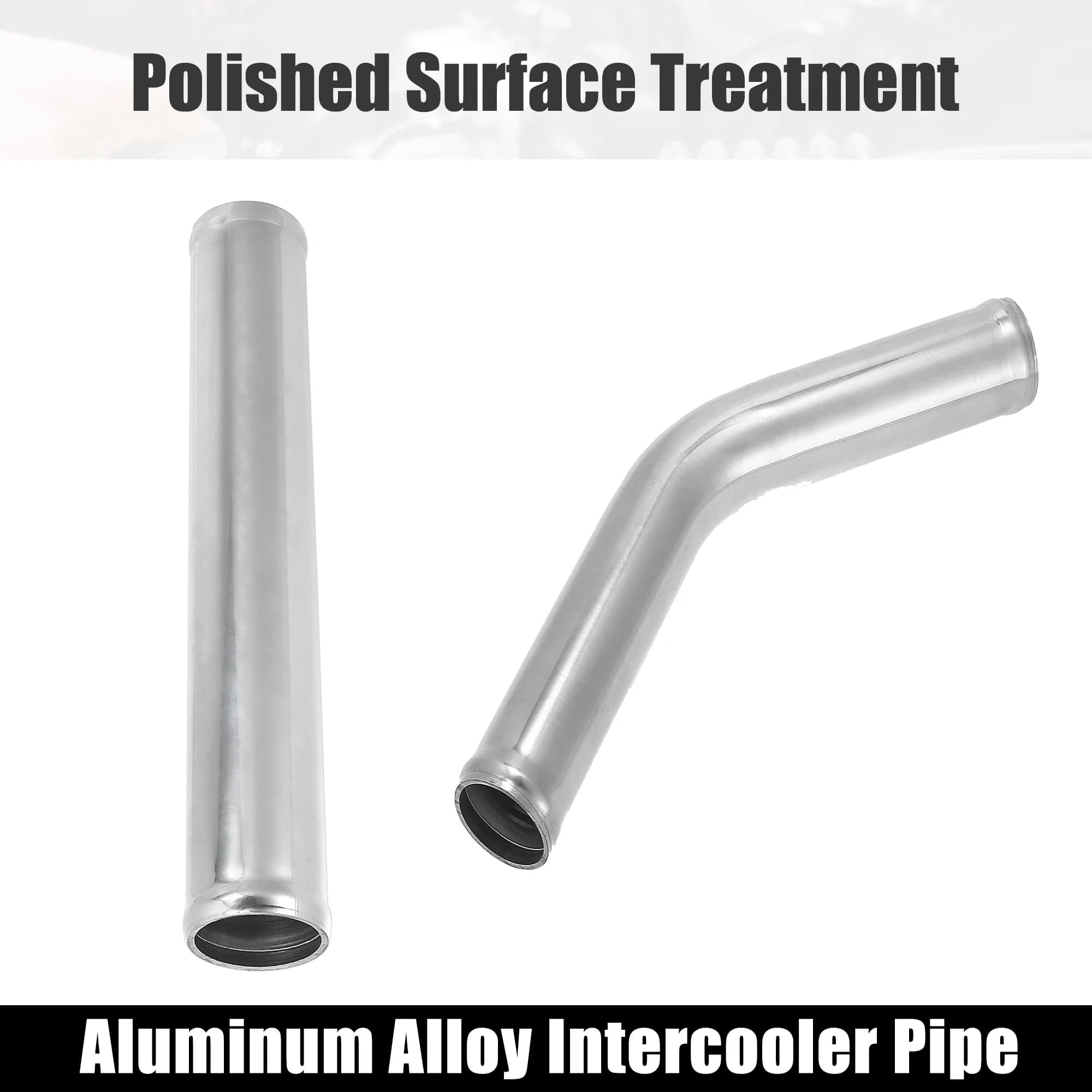 X Autohaux Tube d'admission en alliage d'aluminium OD 38/45/51/63/76/89/102MM tuyau de refroidisseur