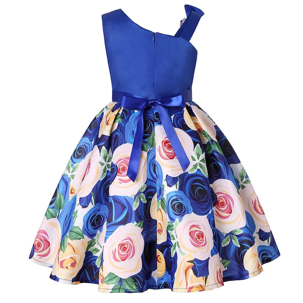 Robes d'été à fleurs pour filles, vêtements de noël pour enfants, robe princesse d'anniversaire, de 