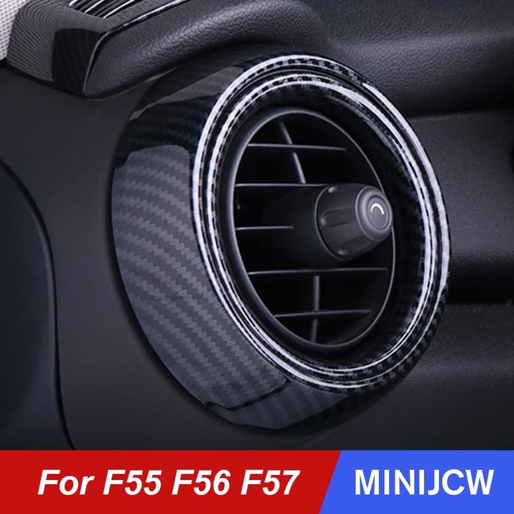 Couvercle de sortie d'anneau de ventilation de voiture, coque en Fiber de carbone, autocollant de dé