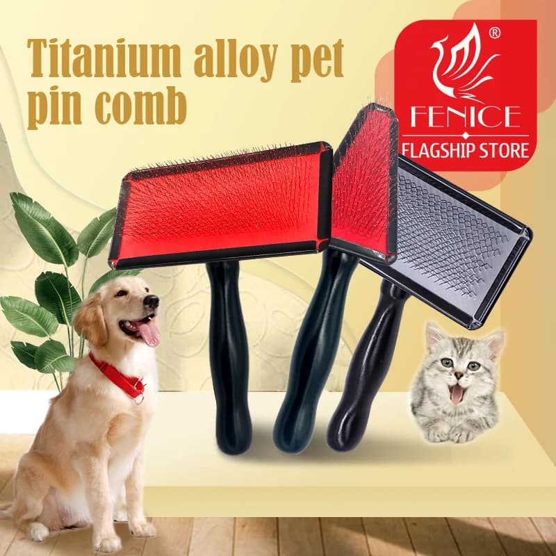 Brosse de toilettage pour animaux de compagnie, peigne pour chien, chat, cheval, outil de massage, f