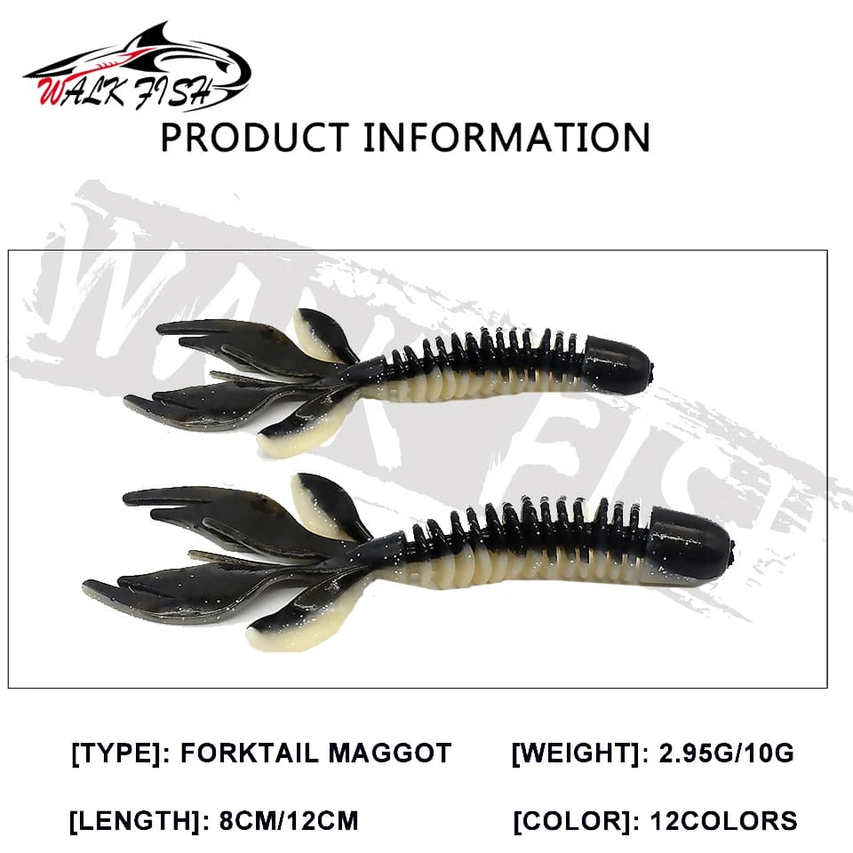WALK FISH Bass Catch 80mm 120mm pêche leurre souple gabarit Wobblers Swimbait appâts en Silicone cre