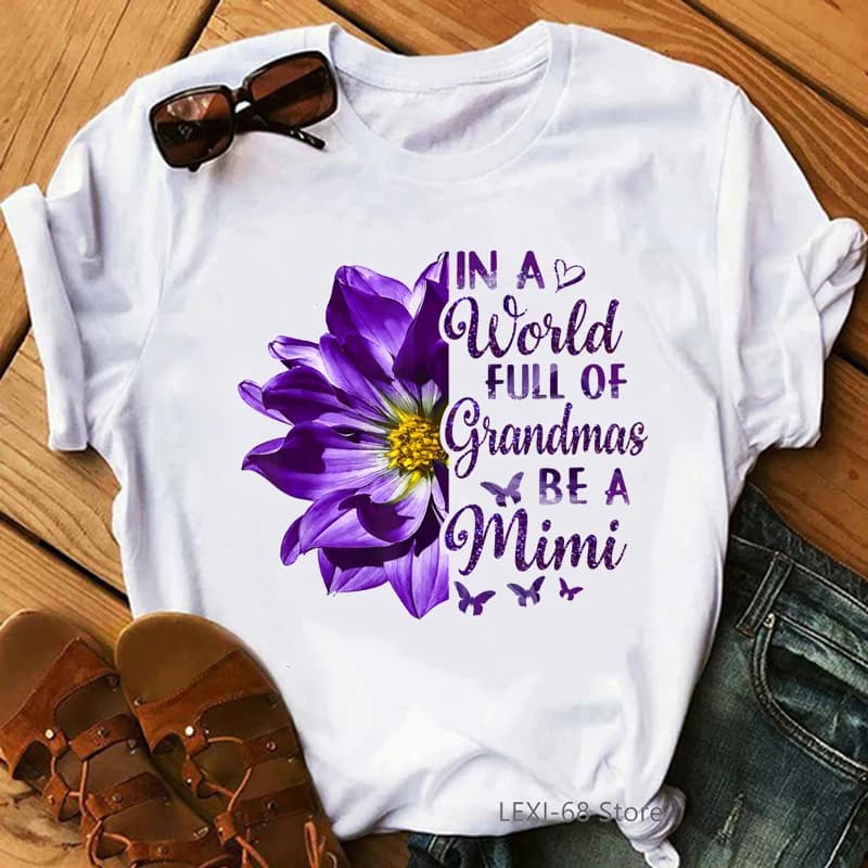 T-shirt imprimé I Love Being A Mimi Letter pour femme, cadeau pour la fête des mères, mode estivale,