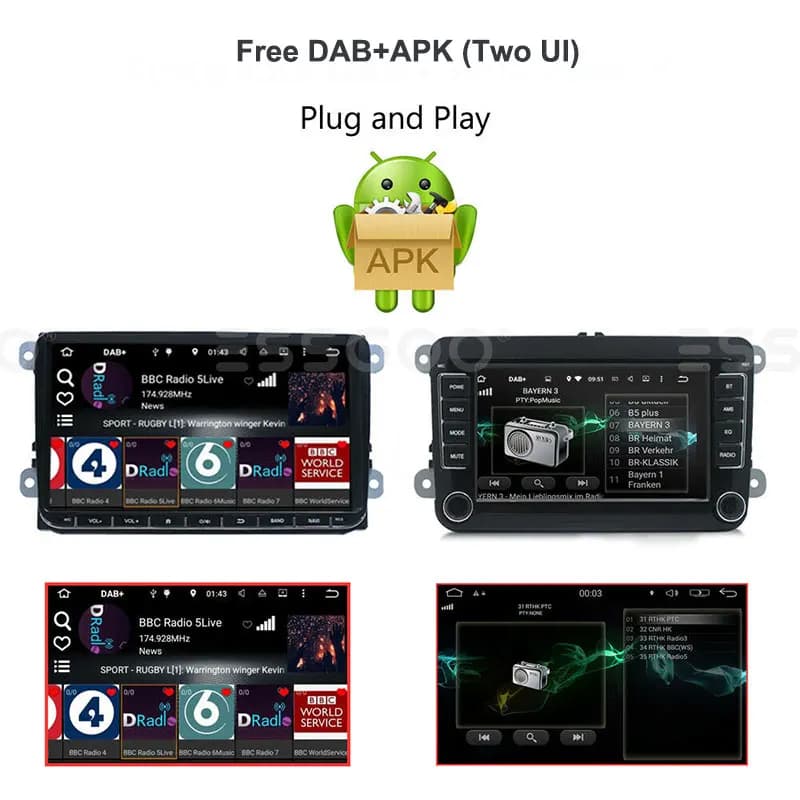 Antenne DAB USB pour autoradio Android, diffusion numérique DAB + boîtier de Radio, adaptateur récep