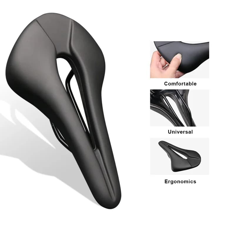 Selle de vélo en cuir PU, Design creux respirant, siège doux et confortable, vtt, vélo de route, cou