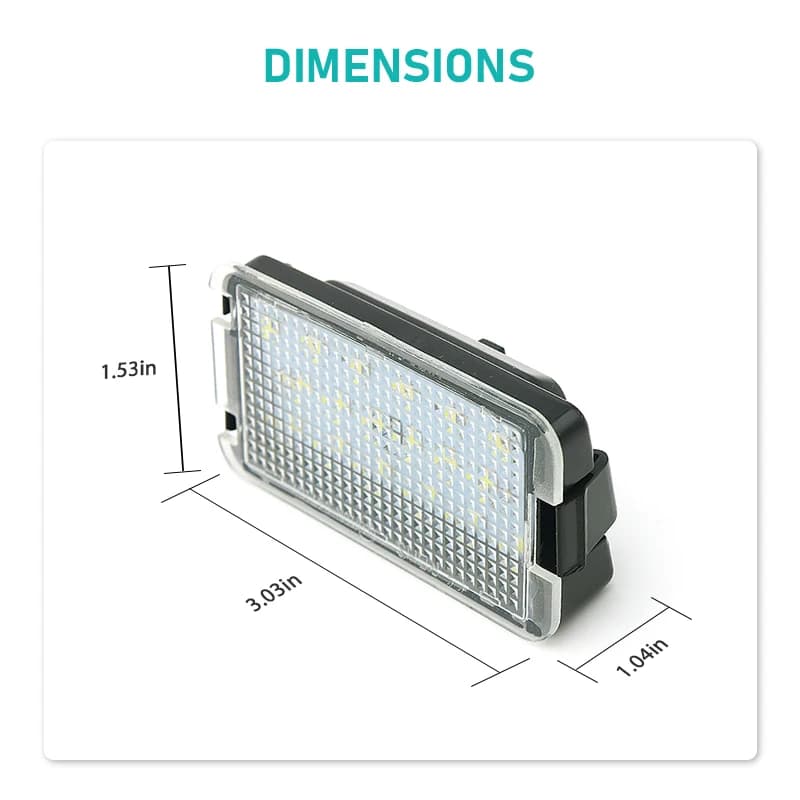 2 pièces/ensemble Canbus voiture numéro LED feux de plaque d'immatriculation pour Seat Altea 2004 20
