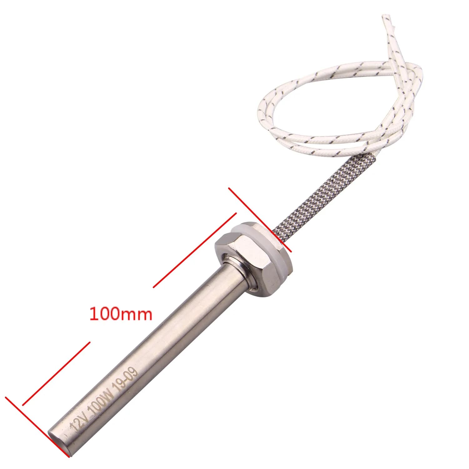AIICIOO chauffe-eau cc 12 V/24 V/36 V/48 V élément chauffant à cartouche M16 chauffage électrique tu