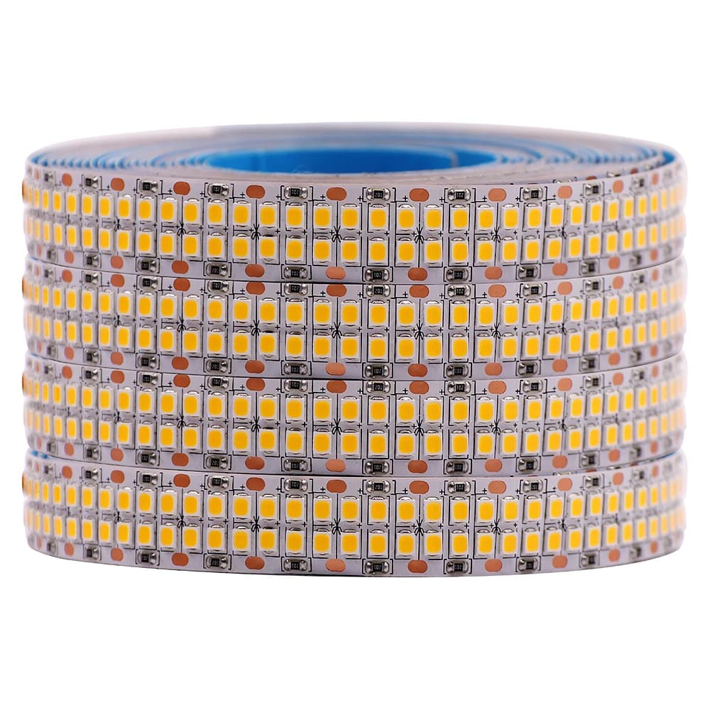 480 LED s/m SMD 2835 bande LED 24 V 12 V 5 M 2400 LED Double rangée bande LED Flexible 1200 LED s 90