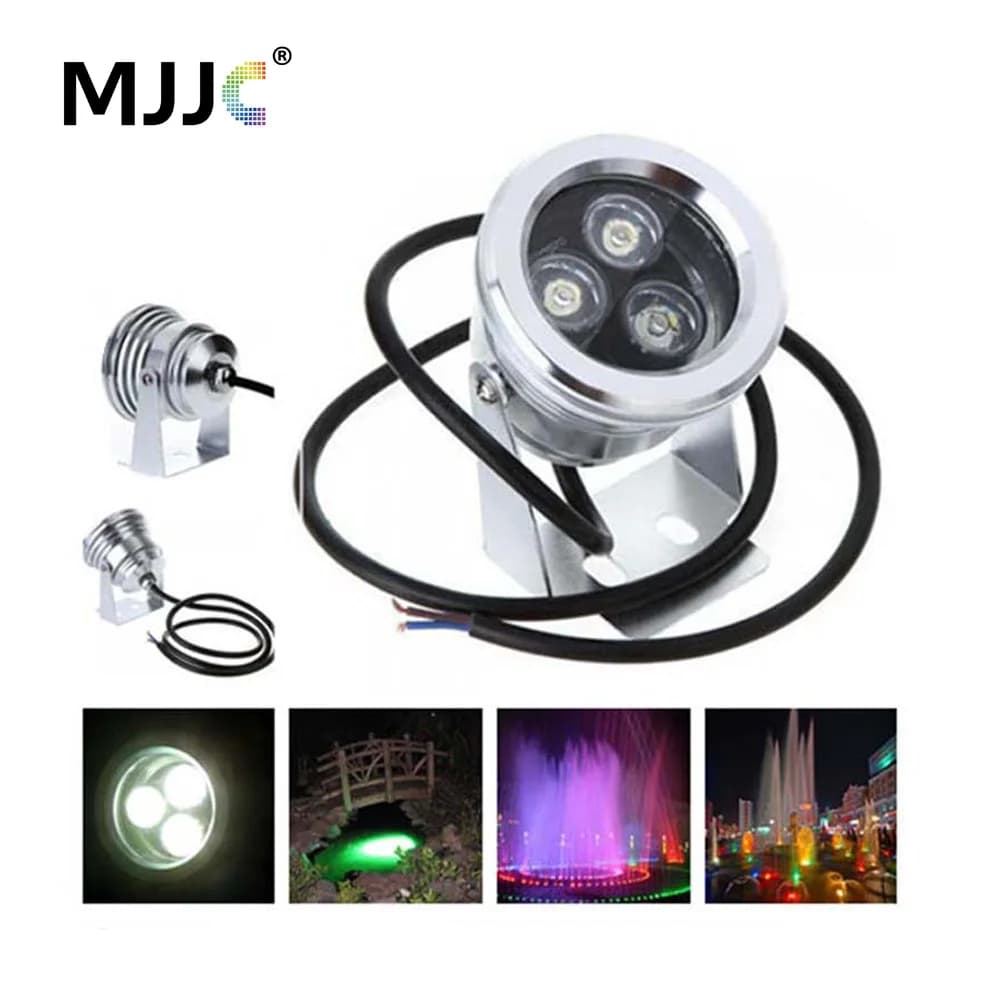 Lampe LED sous-marine 12V, étanche IP67, lampe submersible pour bateaux, piscines, fontaines de jard