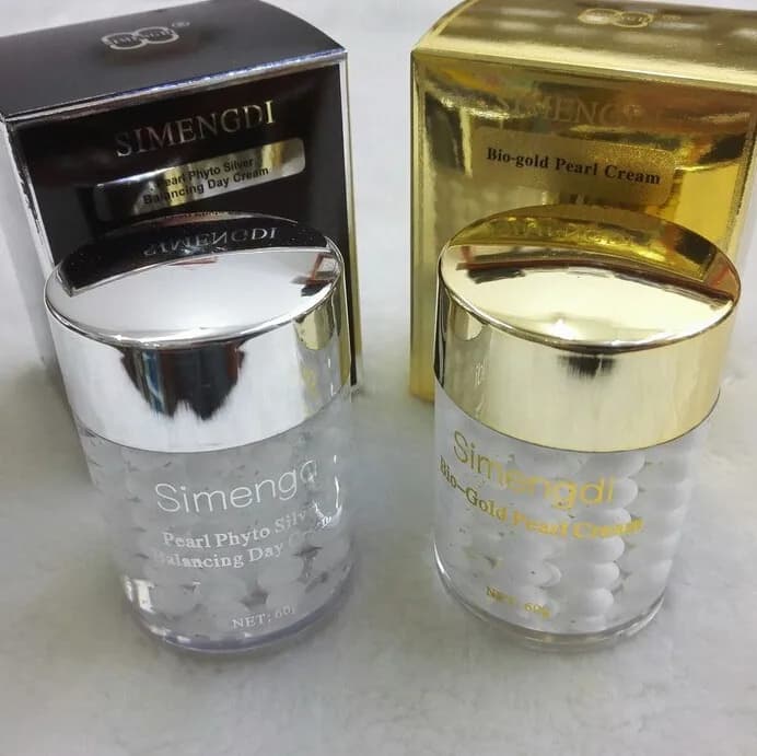 SIMENGDI-Crème de jour dorée et crème de nuit aux perles Phyto, anti-âge, collection d'exportation, 
