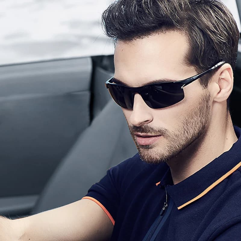 Aluminium magnésium hommes lunettes de soleil polarisées Aviation conduite lunettes de soleil mâle S