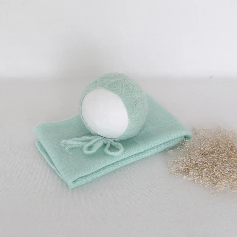 Nouveau-né Stretch Wrap un joli ensemble de chapeau en dentelle casquette bébé photographie accessoi