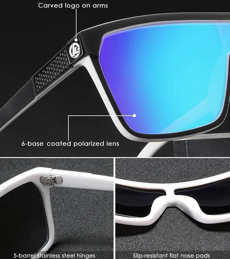 KDEAM-Lunettes de soleil de pêche polarisées pour hommes et femmes, lunettes de soleil une pièce, lo