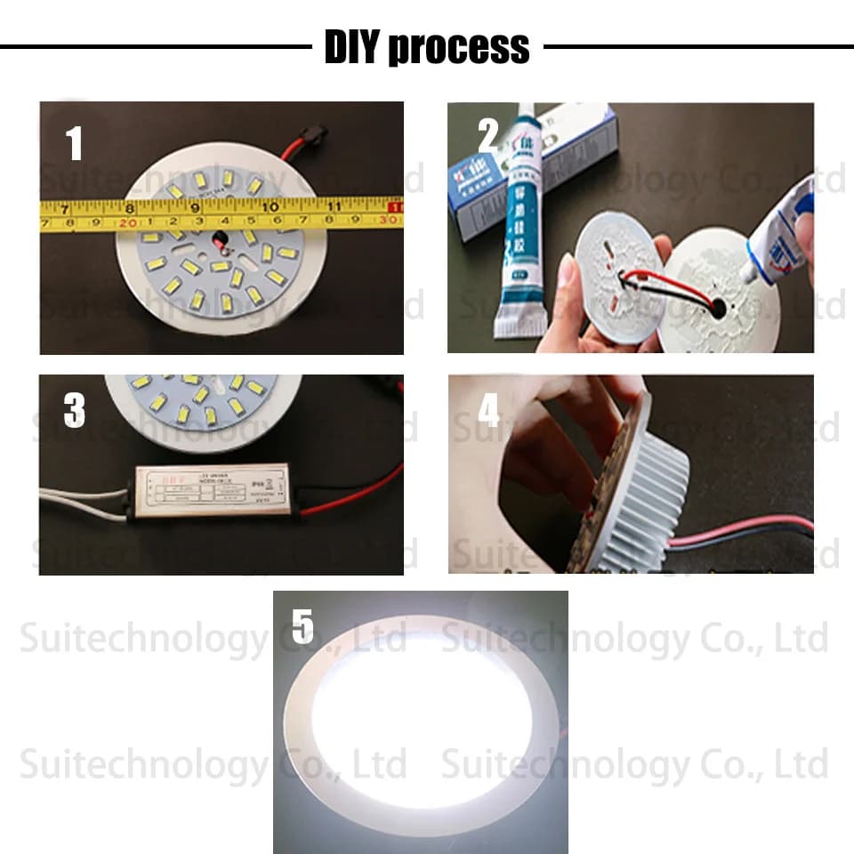 Panneau lumineux LED PCB avec puces SMD5730, plaque de lampe en aluminium pour bricolage, ampoule de