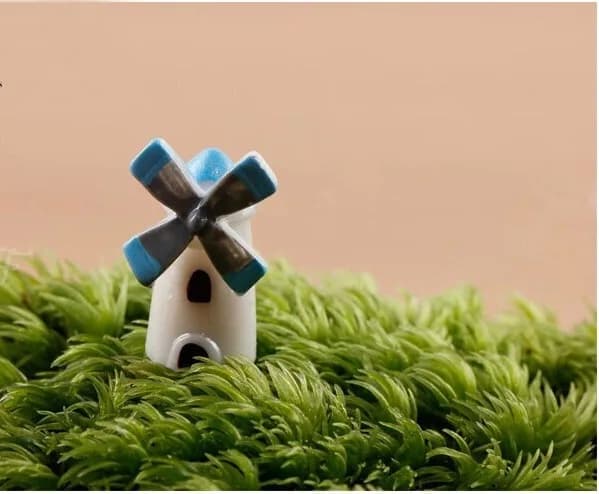 1 pièces pont cabane moulin à vent maison château Mini artisanat Figurine plante Pot jardin ornement