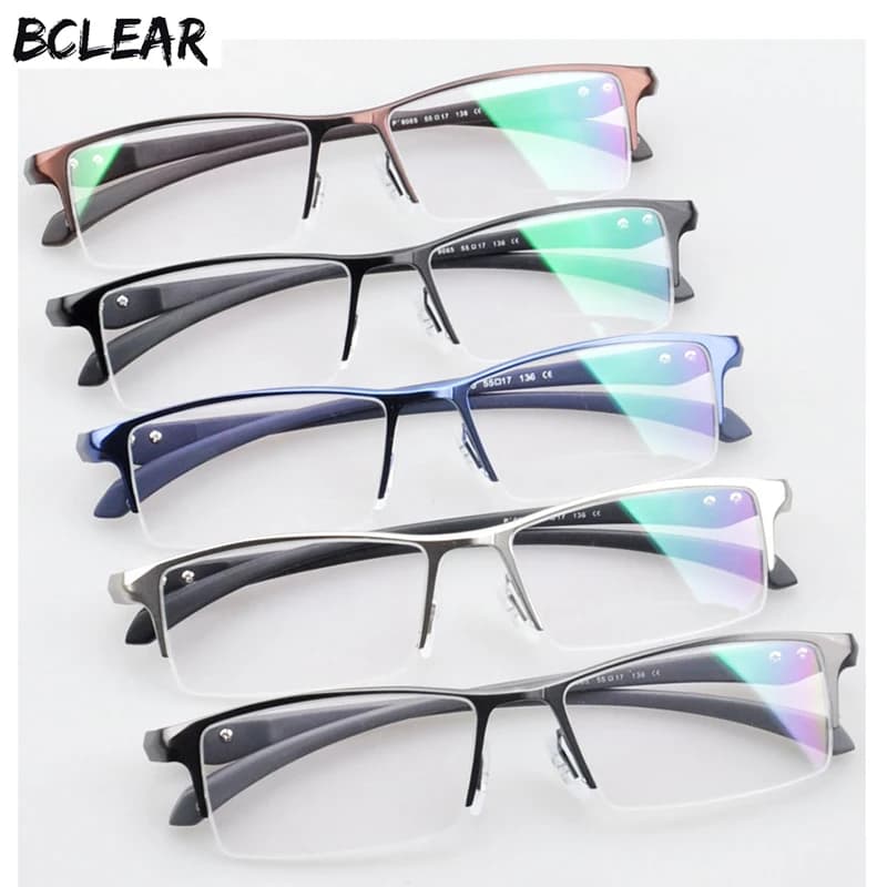 BCLEAR hommes alliage de titane lunettes cadre lunettes branches flexibles jambes IP galvanoplastie 