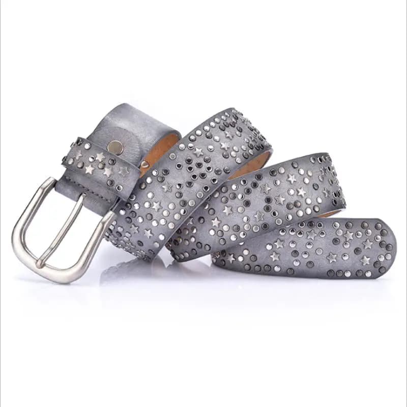 BOKADIAO femmes ceinture Punk boucle ardillon Vintage géométrie Rivets luxe dame Original ceintures 