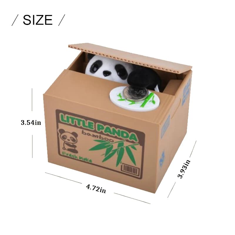 Boîte à monnaie Panda pour enfants, tirelire automatisée pour voleur de chat, jouet cadeau pour enfa