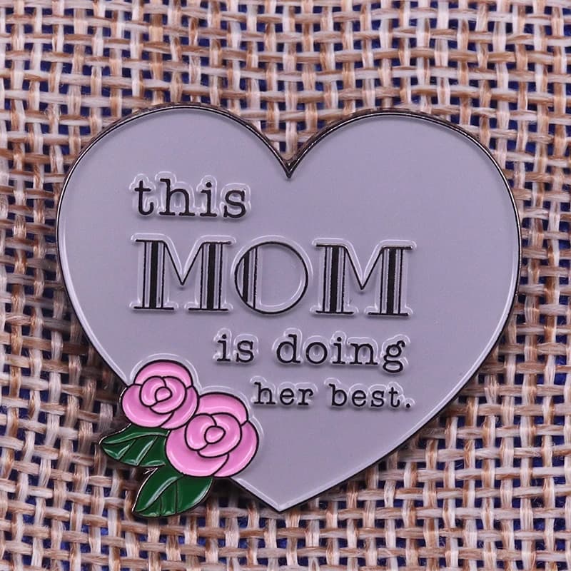Épingle à revers en émail, cadeau de fête des mères pour maman