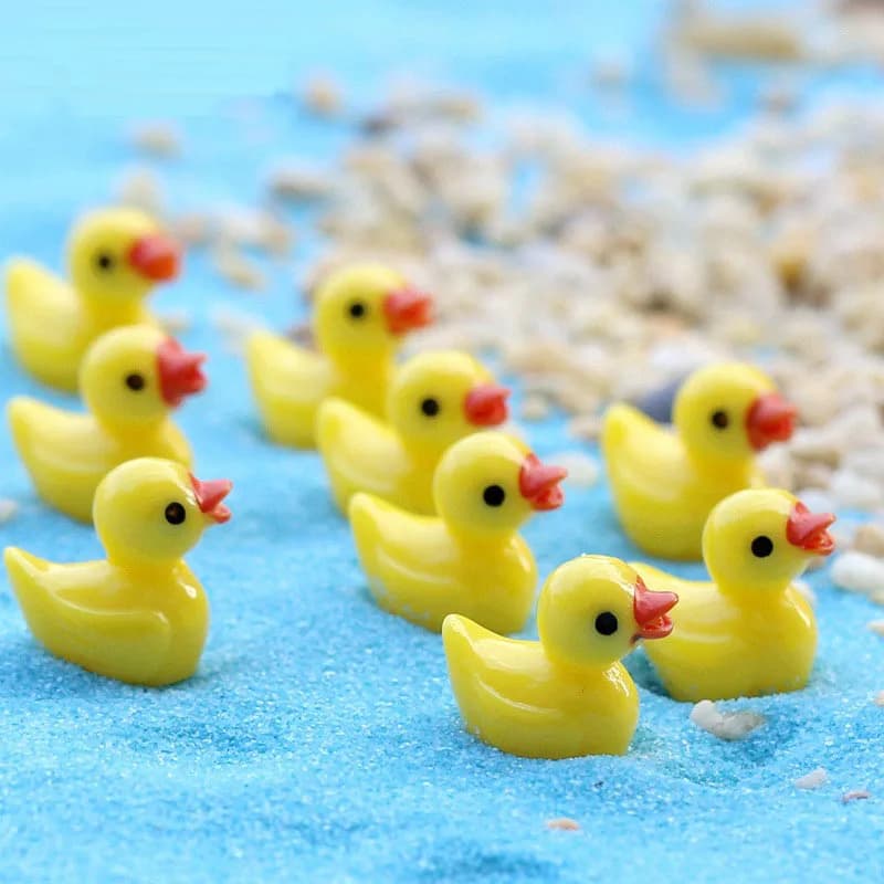 Canard jaune Miniature, décoration de jardin, maison, maisons, Micro artisanal, Micro aménagement pa