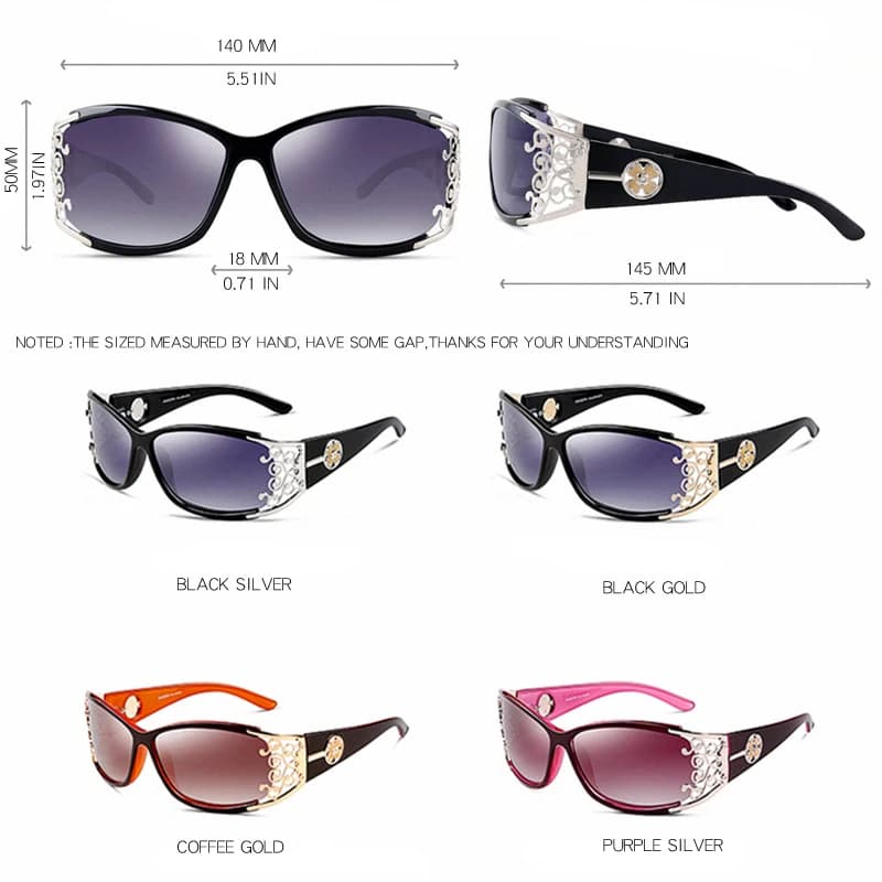 PARZIN – lunettes de soleil polarisées de luxe pour femmes, pour la conduite, Vintage, pour dames, n