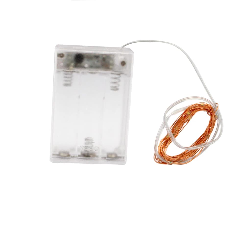 Guirlande lumineuse LED à piles, 2M, 20 ampoules, décorations de fête de Mariage de noël, minuterie,