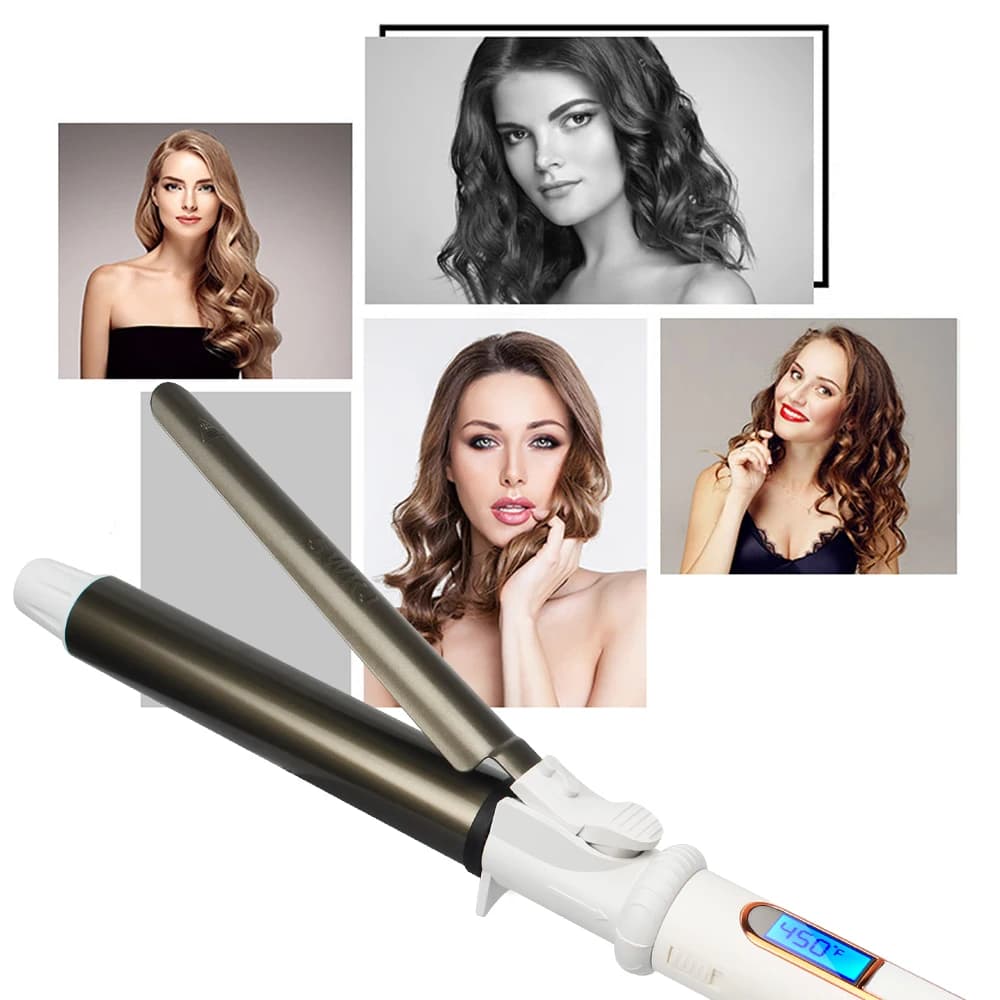 USHOW professionnel en céramique bigoudi fer à friser rouleau boucles baguette Waver mode outil de c