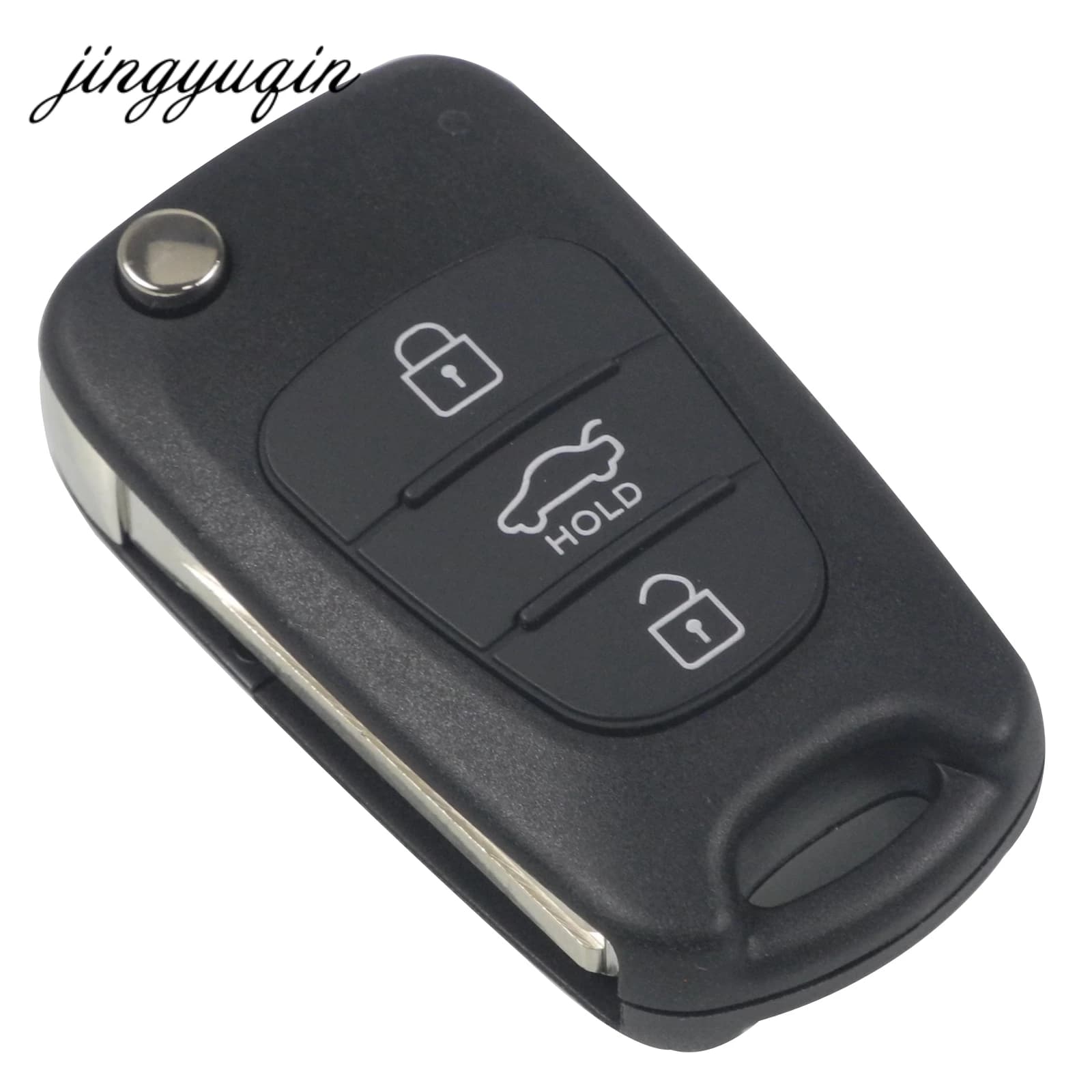 Jingyuqin-coque de clé 3 boutons | À rabat, pour Hyundai IX35 pour Kia pliante de remplacement, 20 p