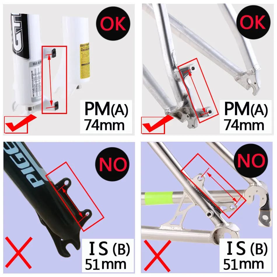 Adaptateur de frein à disque à montage sur poteau SM MA F180P/P2 (avant) (180 mm) (P/P) 7 po, rotor 