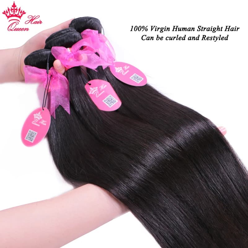 Queen Hair Raw Straight Hair 100% Human Hair Unprocessed Raw Hair Bundles Weave Extension Vietnamese