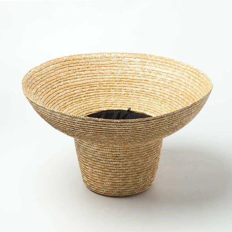 Chapeau de soleil en forme de lampe pour femme, grand bord large, chapeau de plage pour femme, chape