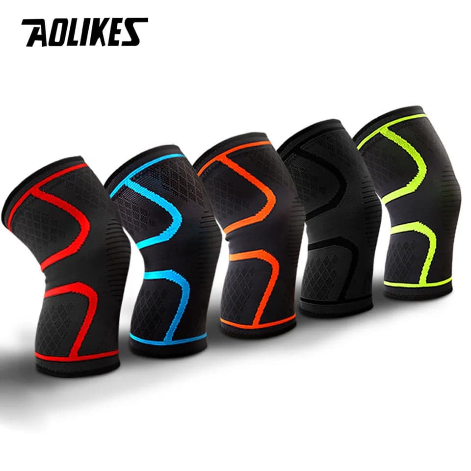 AOLIKES 1 pièces Fitness course cyclisme genouillère bretelles élastique en Nylon Sport Compression 