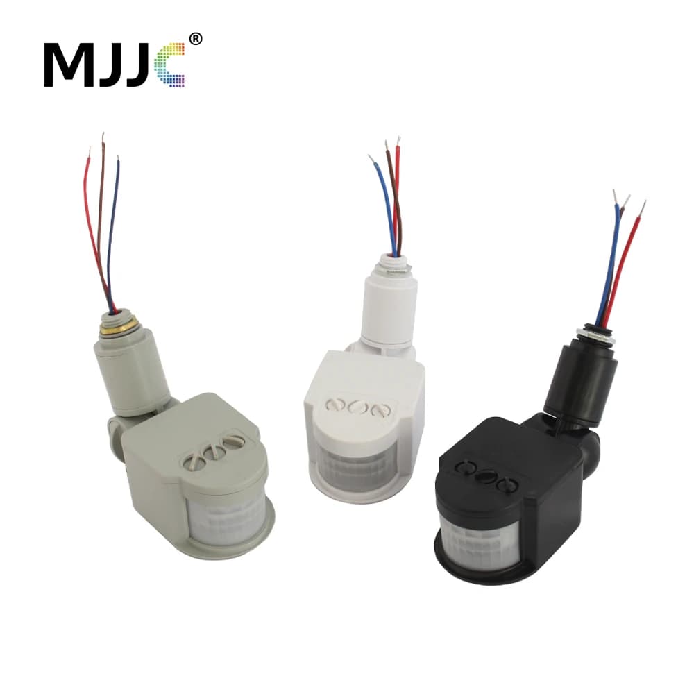 Capteur de mouvement 220V 12V, détecteur de mouvement infrarouge automatique PIR, 220V, rotatif à 18