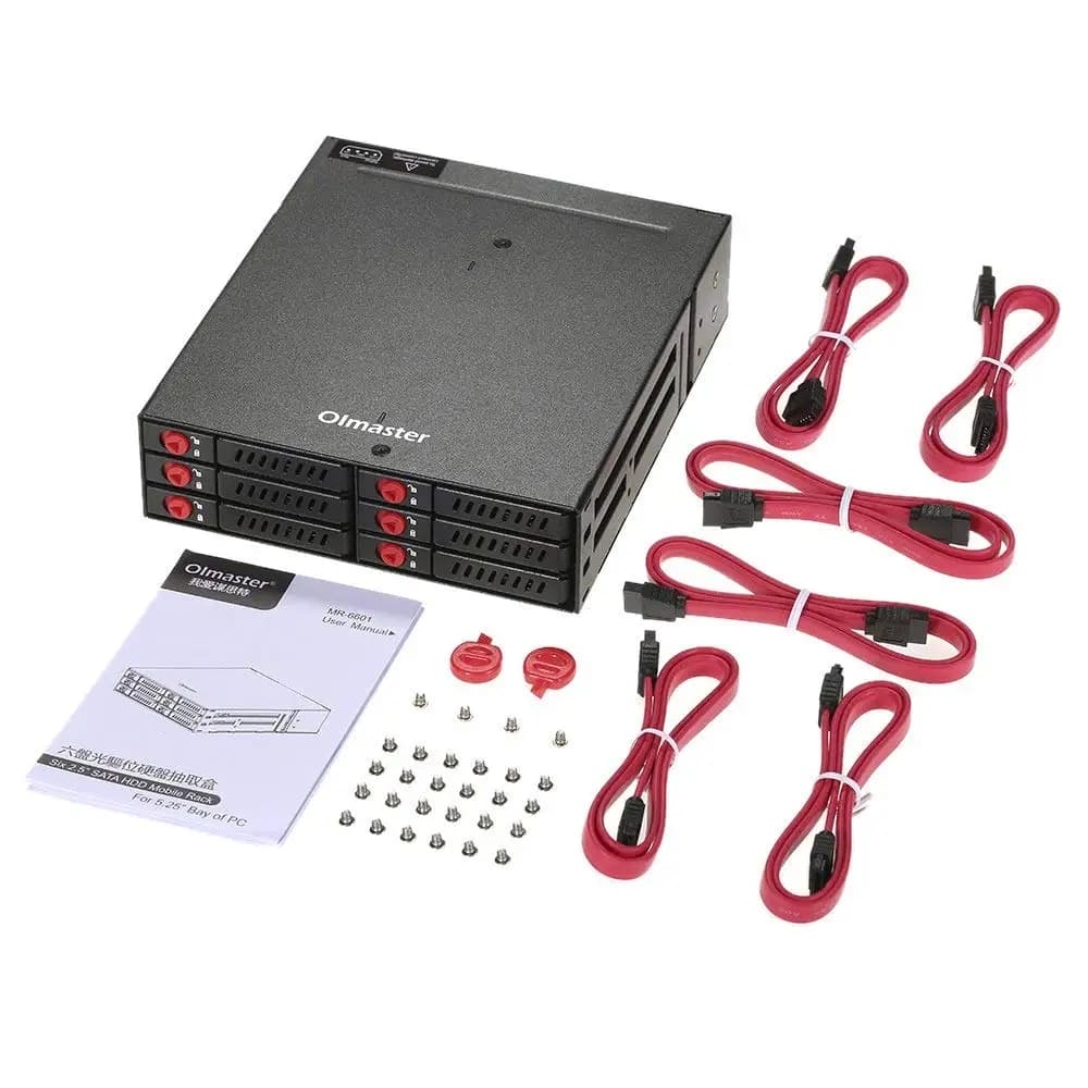 6 baies 4 baies 2.5 pouces SATA SSD HDD échange à chaud support/boîtier pour disque dur support de s