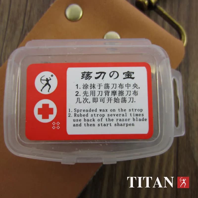 Titan-Rasoir droit avec manche en bois, lame en acier, déjà tranchante