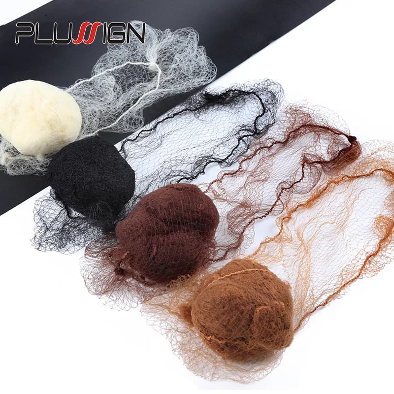 Filet à cheveux en Nylon Durable pour chignon, outil de coiffure, noir, marron, Beige, café, 4 coule