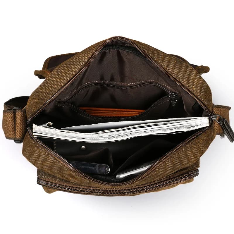 Ruil-Sac à main en toile rétro unisexe, sac à bandoulière décontracté, sacs initiés, vêtements de lo