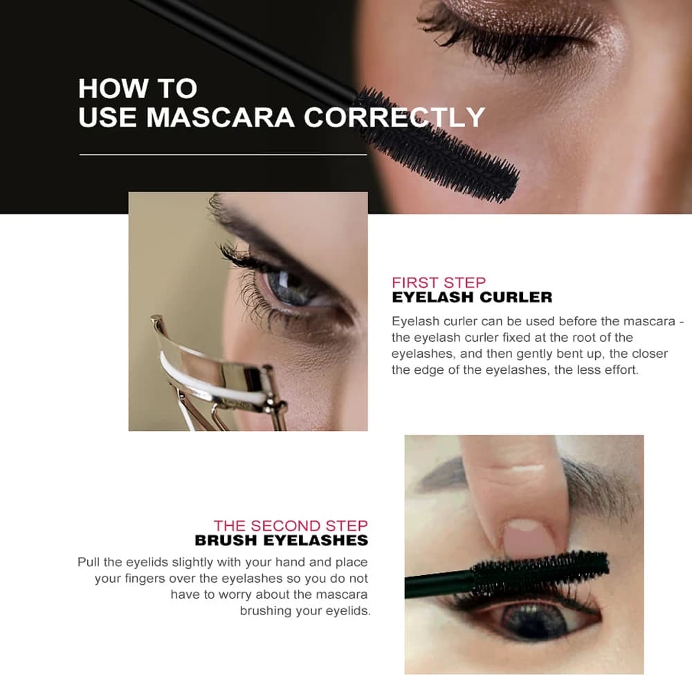 O.TWO.O 12 pièces/ensemble Mascara 3D allongement des cils noirs Extension des cils cils cils brosse