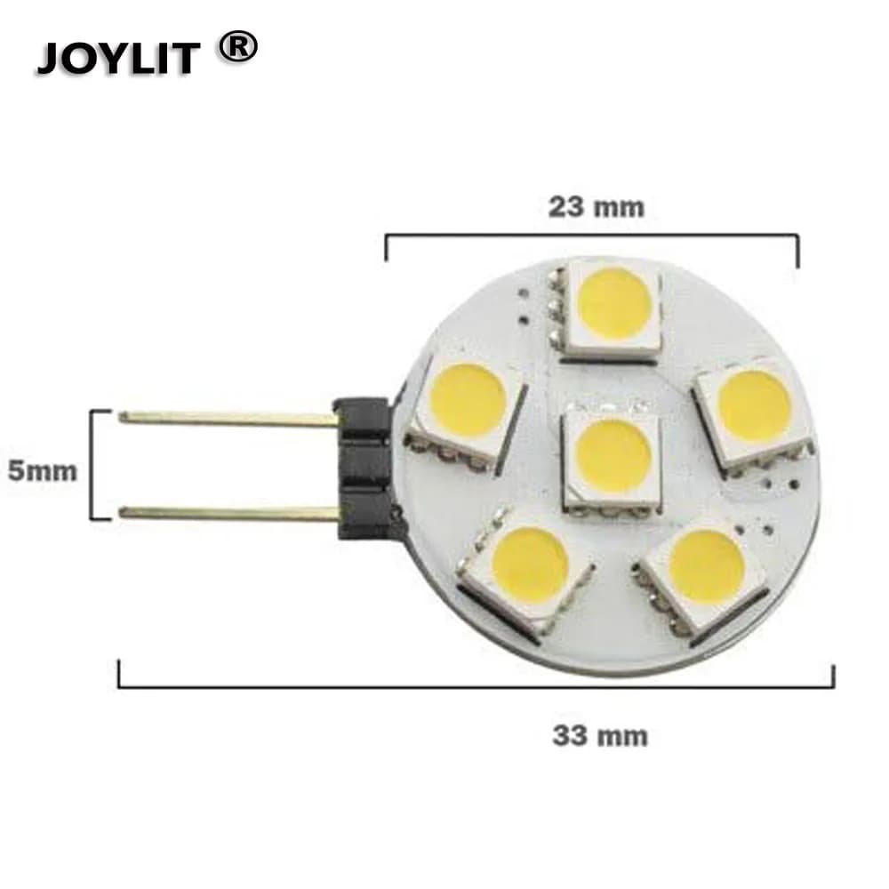 Ampoule Led G4 5050 SMD, lumière CRI90 1W 2W 3W DC 12V 6/9/12/24Led 360 degrés 3000K Wam blanc, lamp