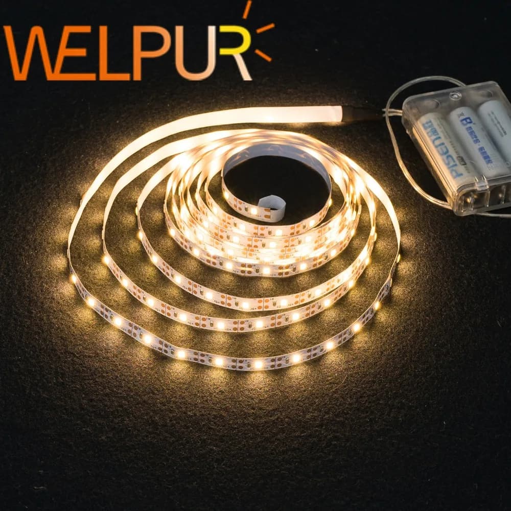 Bande lumineuse Led SMD2835, 50cm, 1M, 2M, 3M, 4M, 5M, ruban d'éclairage Flexible, blanc/blanc chaud