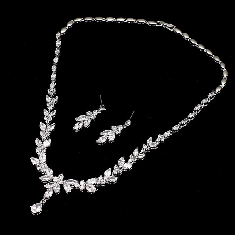 Emmaya – ensemble de bijoux exquis pour femmes, accessoires de fête de mariage, boucles d'oreilles e
