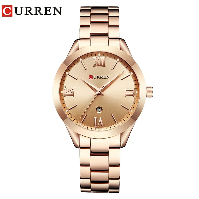 CURREN femmes montre de luxe mode montres femme horloge en acier inoxydable Simple affaires montres 