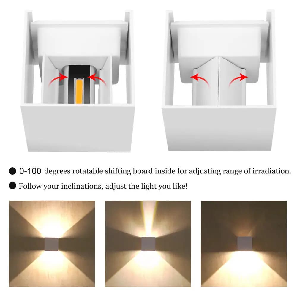 6W 12W mur LED lumière extérieure étanche IP65 porche jardin applique balcon terrasse décoration écl