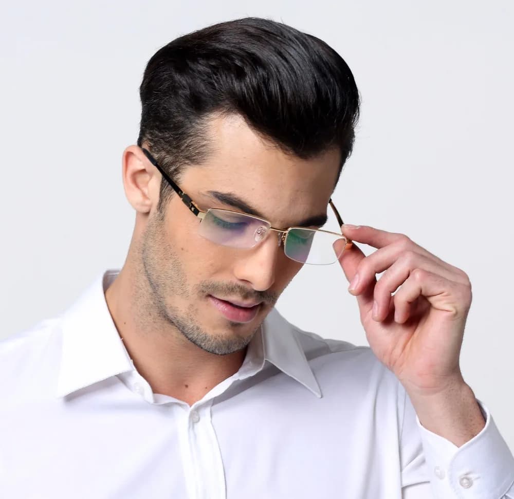 Monture de lunettes optiques pour hommes, lunettes pour contrevenants, lunettes de vision, 8001