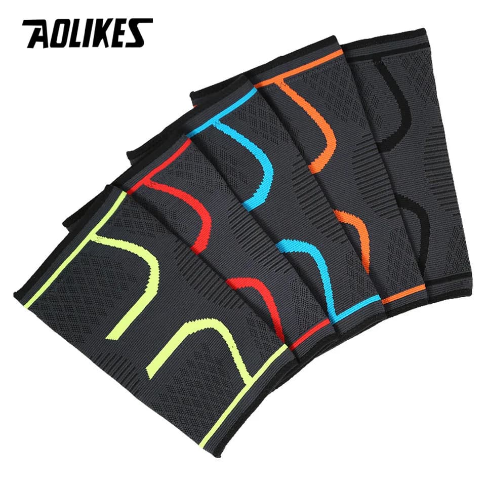AOLIKES 1 pièces Fitness course cyclisme genouillère bretelles élastique en Nylon Sport Compression 
