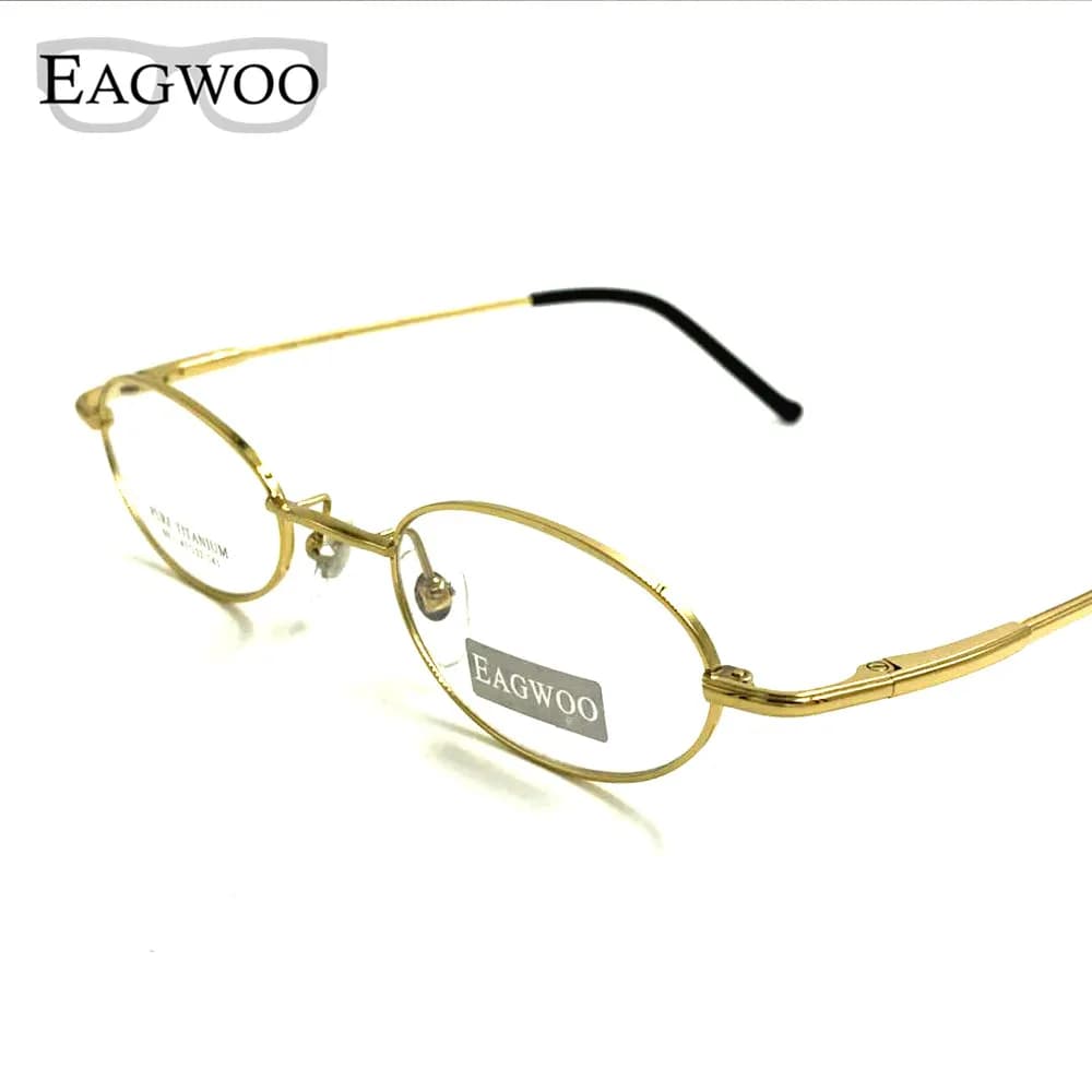 Lunettes en titane pur, petit cadre optique adapté aux lunettes de Prescription de puissance haute r