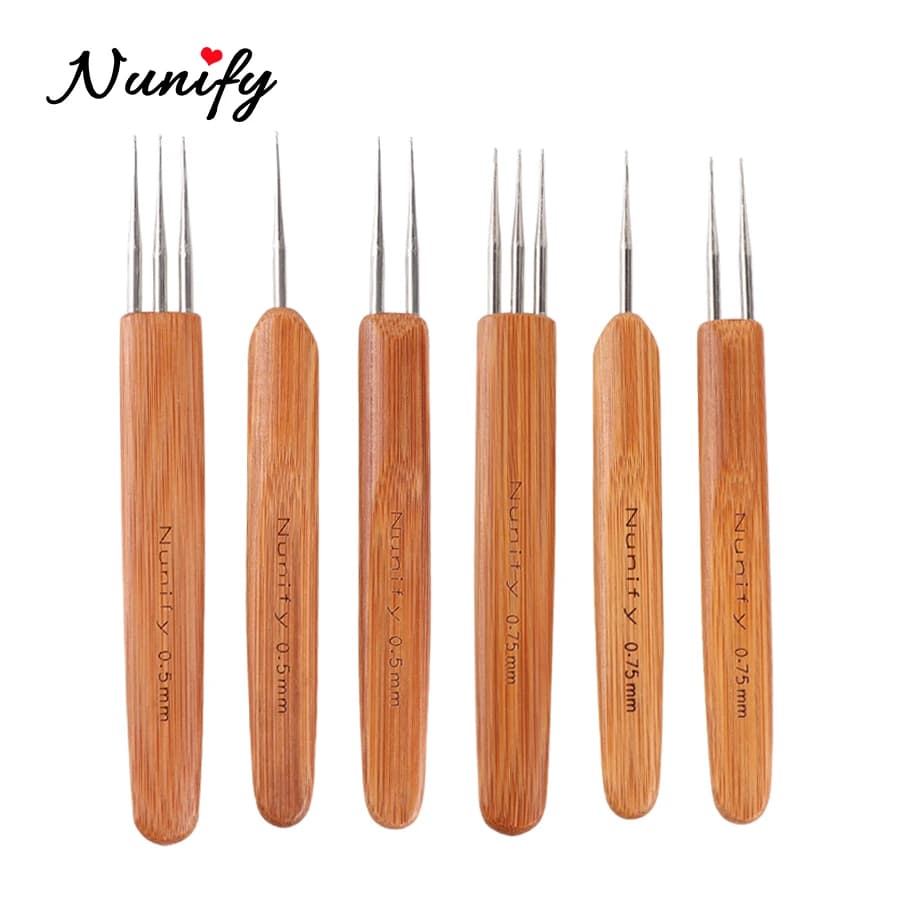 0.5Mm 0.75Mm Dreadlock aiguille Crochet pour redoute cheveux Dreadlocks accessoires crochet aiguille