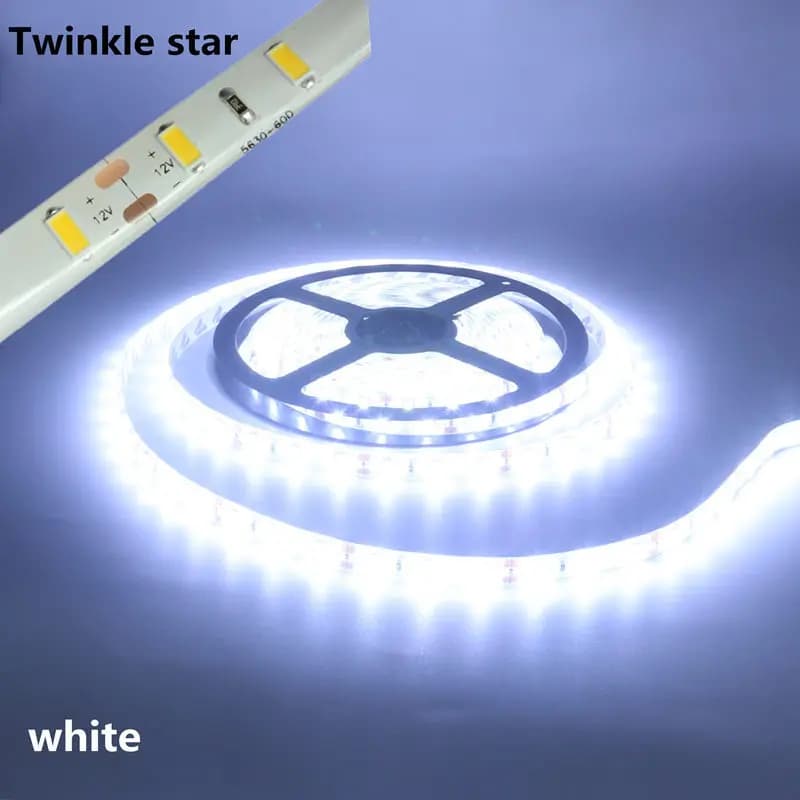 Bande lumineuse Led 5630 5730 étanche IP65 12V 5M chaud 3000K 6500K blanc froid Nature blanc 4000K r