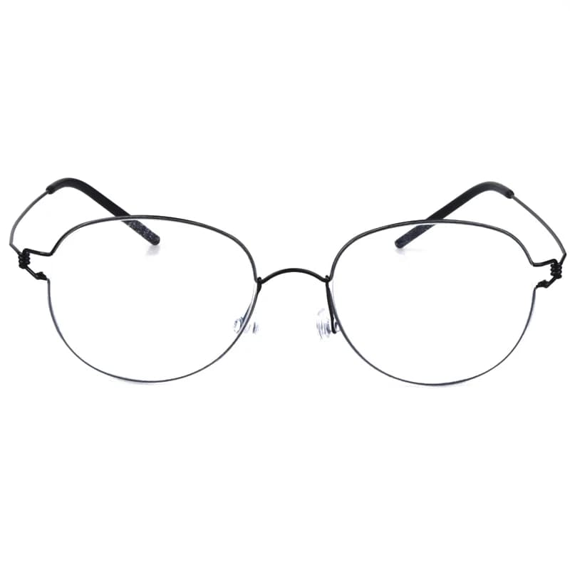 Lunettes rondes rétro sans vis de haute qualité, monture en titane pour hommes et femmes, Design de 