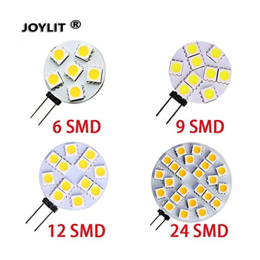 Ampoule Led G4 5050 SMD, lumière CRI90 1W 2W 3W DC 12V 6/9/12/24Led 360 degrés 3000K Wam blanc, lamp